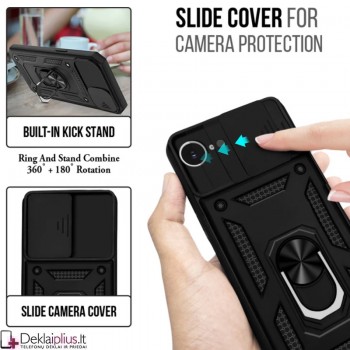 5in1 smūgiams atsparus dėklas su kameros apsauga - juodas (Apple Iphone 16e/Iphone 17e) 5in1 smūgiams atsparus dėklas su kameros apsauga - juodas (Apple Iphone 16e/Iphone 17e)